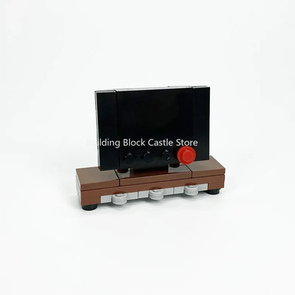MOC Modern Home Sofa, TV Cabinet, Furniture, Refrigerator Small Particle Building Block Scene Construction Toy Model
