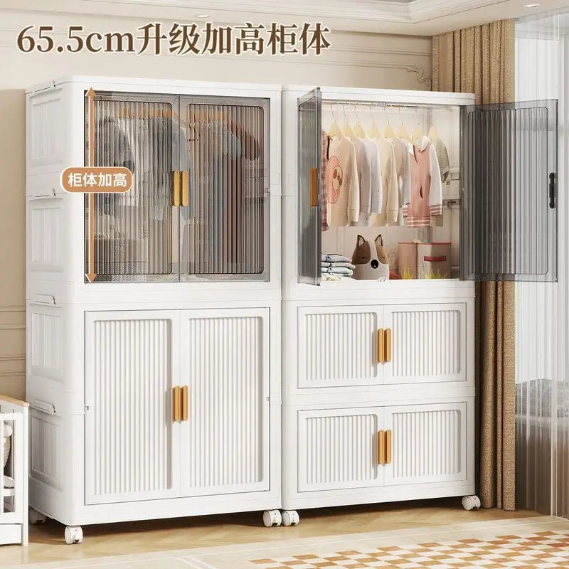 Natural Shelves Wardrobes Organizer Clothes Jeans Shelf Drawer Wardrobe Stackable Storage Stoffen Klerenkast Home Furniture
