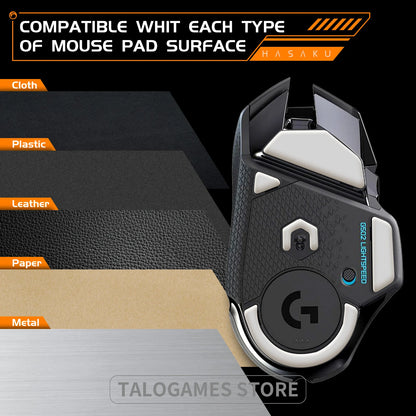 2Sets HASAKU Rounded Curved Edges Gaming Mouse Feet Skates for Logitech G502 Wireless Gaming Mouse Feet Pad Replacement