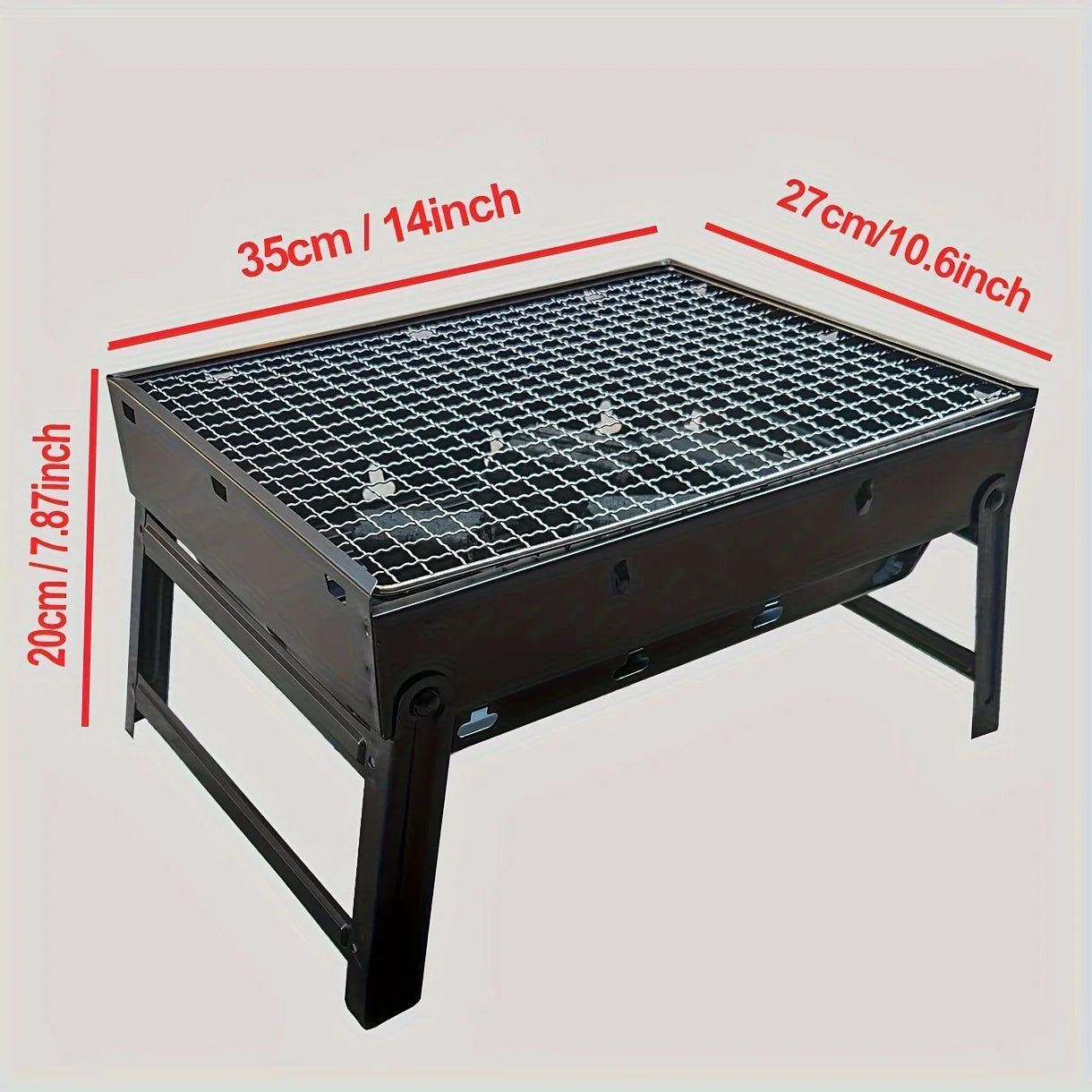 Portable Folding BBQ Grill - Durable, Ideal for Outdoor Camping & Picnics, Barbecue Grill
