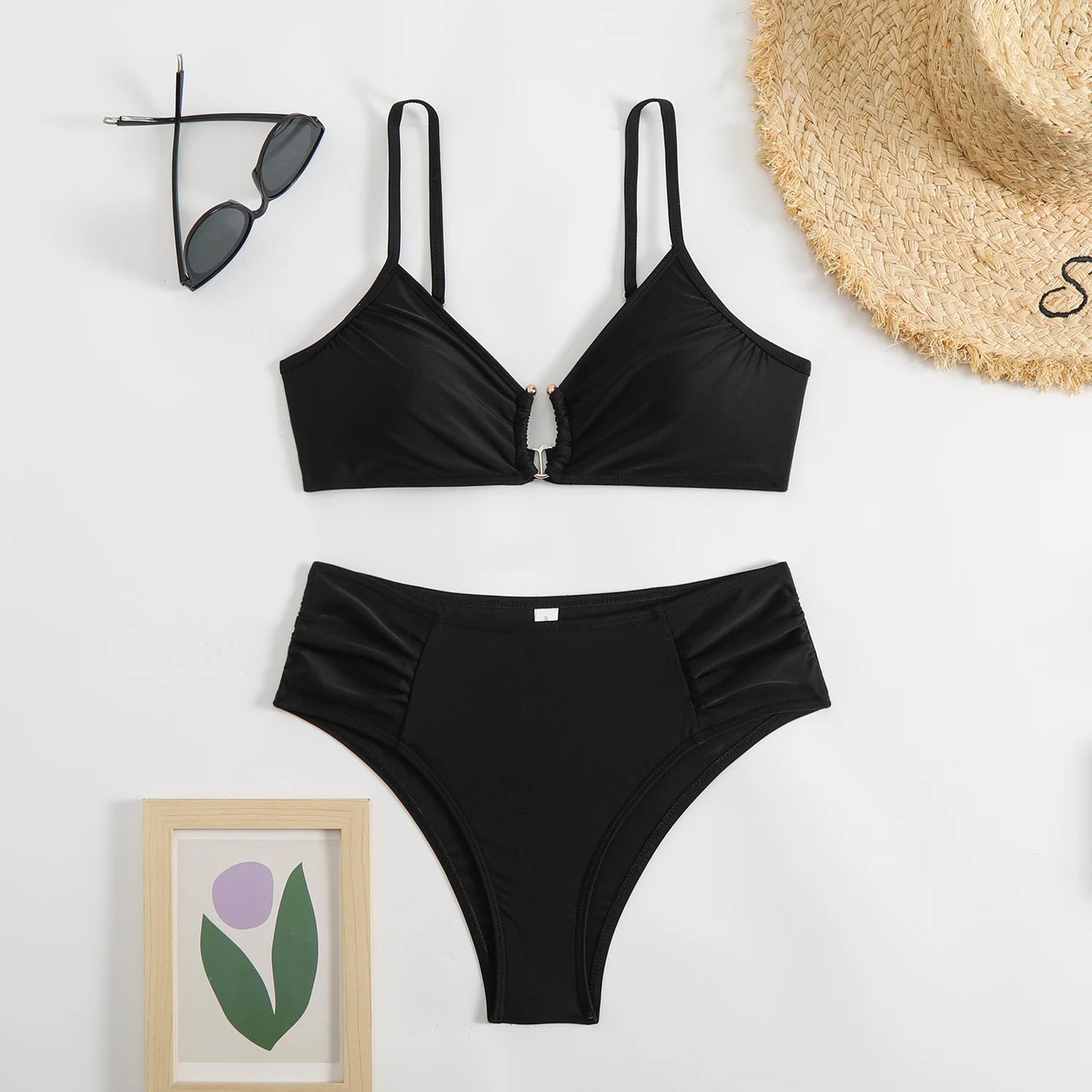 Sexy Bikini Women's Swimsuit 2025 Two-piece Swimwear High Waisted Bikinis Set Female Bathing Suit Push Up Swimming for Beachwear