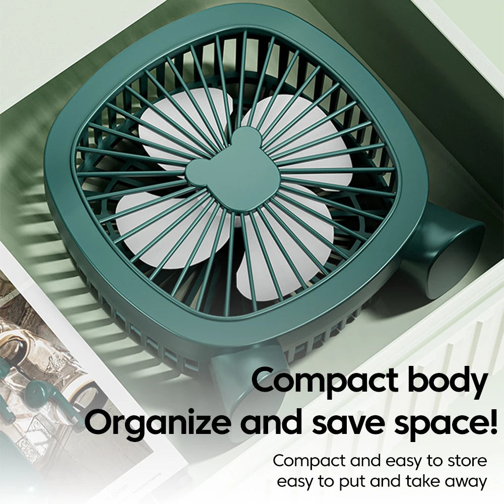 Portable Summer Mini Electric Fan For Home Office School Outdoor Camping Travel USB Direct Plug In Silent Handheld Desktop Fan