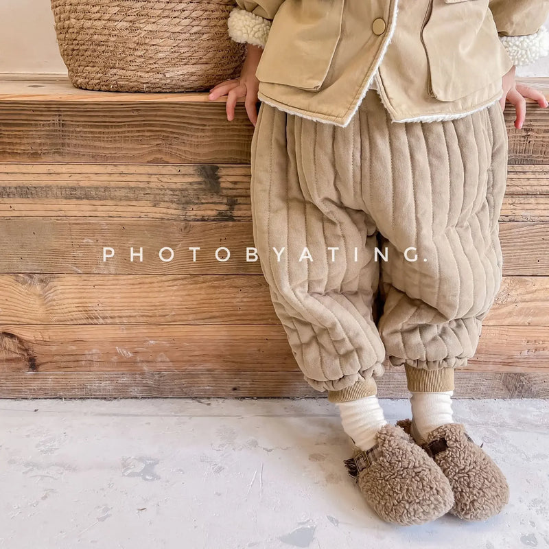 Children's Clothing From 2 To 7 Years Winter Kids Warm Cotton-Padded Trousers Baby Girls Thick Pants Toddler Boys Wear Clothes