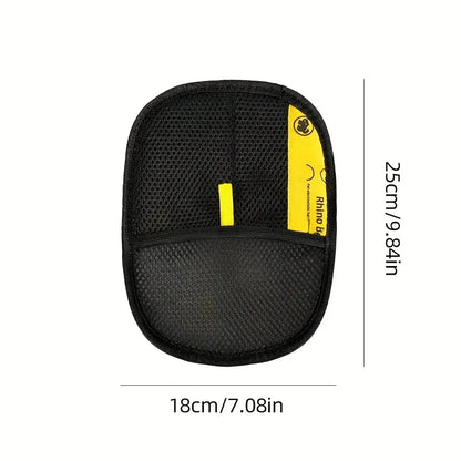 Large Pet Grooming Gloves for Dogs & Cats Black Polypropylene Hair Removal with Yellow Accents Upgraded Static-Free