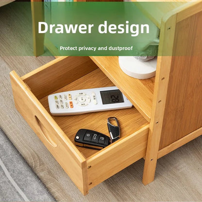 Simple solid wood bedside table, multi-layer drawer small cabinet, light luxury storage cabinet, simple bedside storage cabinet