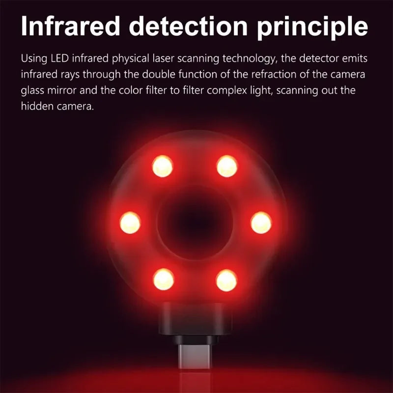 Small Handheld Radio Scanner - USB Anti-Surveillance & Pinhole Camera Detector