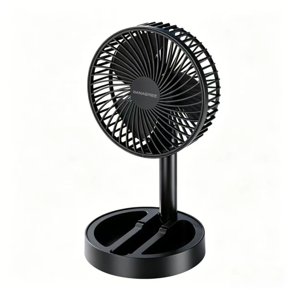 Portable Foldable Desktop Fan Adjustable Angle USB Powered USB Fan Stable Stand Powerful Airflow Mini Electric Fan Tabletop Use