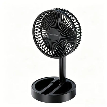 Portable Foldable Desktop Fan Adjustable Angle USB Powered USB Fan Stable Stand Powerful Airflow Mini Electric Fan Tabletop Use