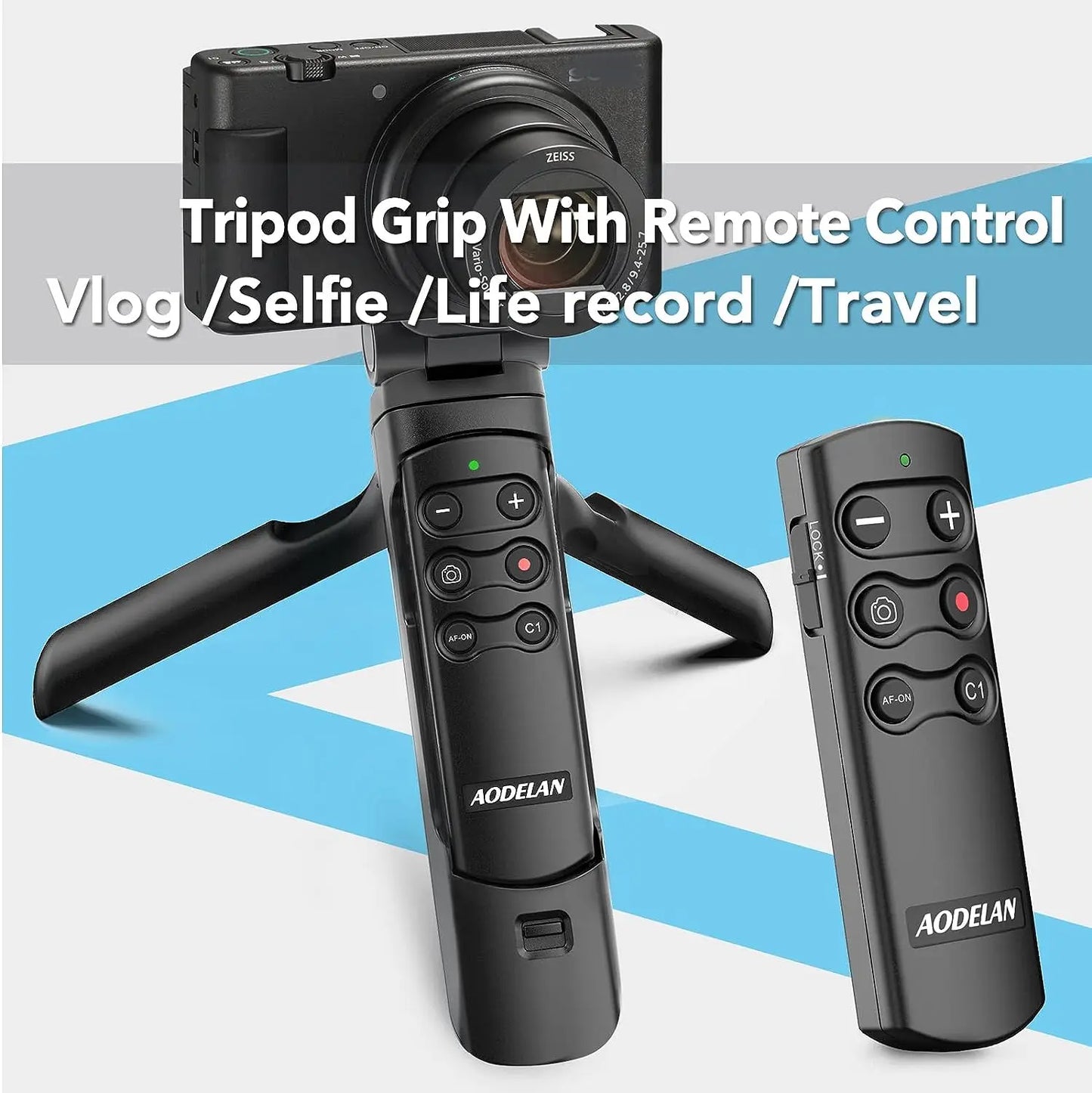 AODELAN Wireless Shooting Grip Tripod for Sony with Camera Remote Control for Still, Video, Vlogging for Sony ZV-E10 A6700 A7IV