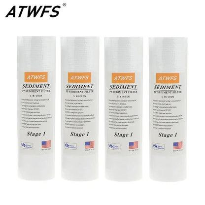 Water Purifier Filter 5 Micron 4 X 10" Ppf Filter Sediment Water Filter Cartridge Aquarium Pre-filters for Kitchen
