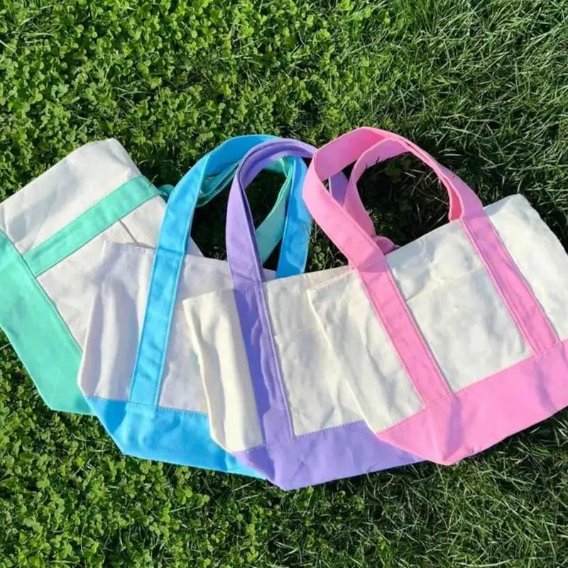Large Canvas Tote Bag Minimalist Commuter Shoulder Bag Reusable Shopping Tote Fashionable Laptop Sleeve for Women Men Students