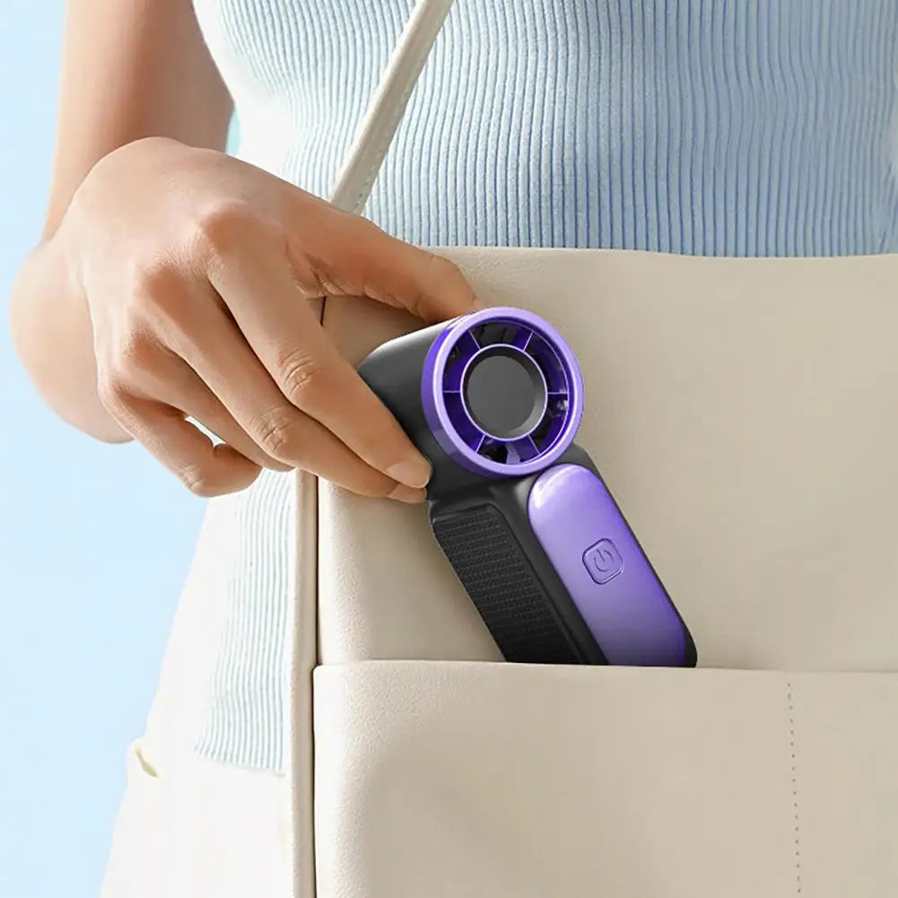 Handheld Fan Portable Mini Fan with Long-Lasting Battery USB Rechargeable Personal Fan for Outdoor Travel Powerful Airflow