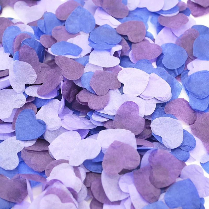 2.5cm 1000pcs Heart Shape Multicolor Paper Confetti  Balloon Filler Table Decoration Engagement Event Party Supplies