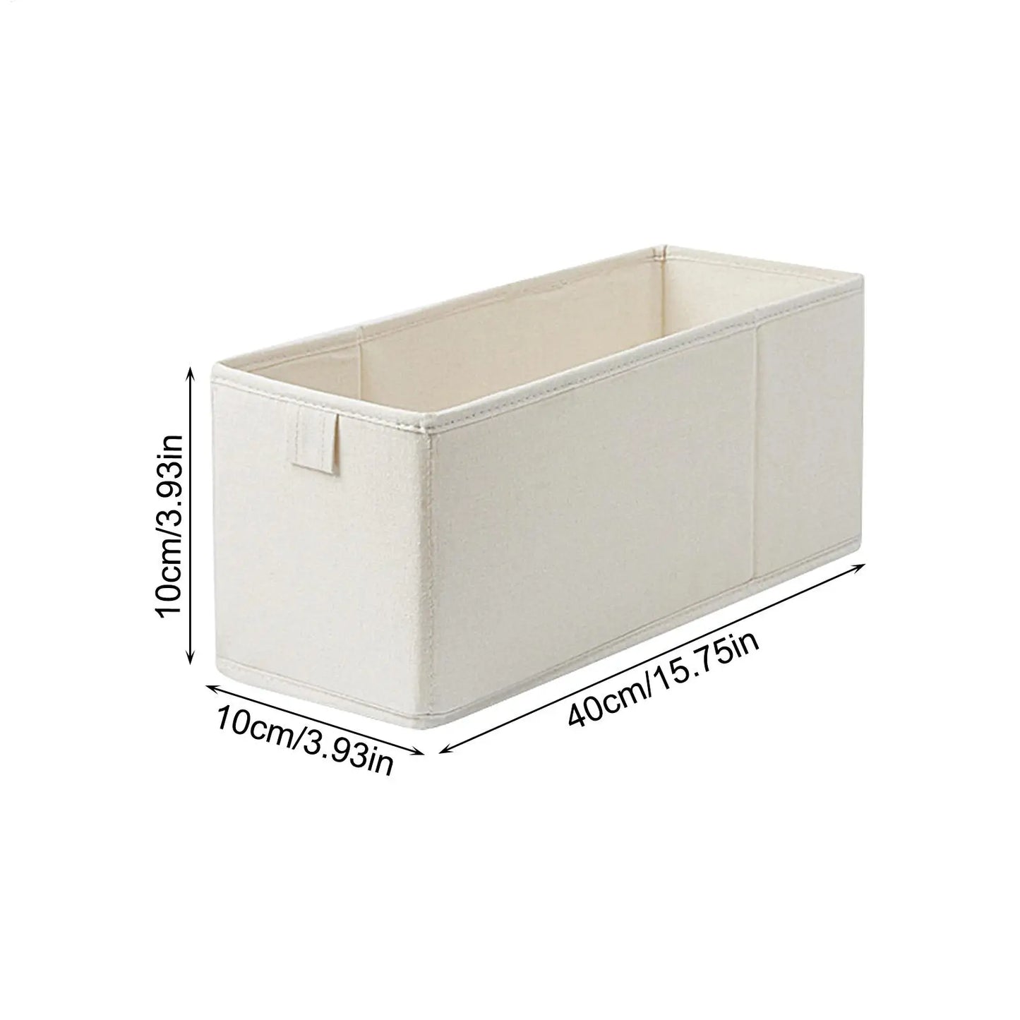 Long Storage Container Bin Stackable Space-Saving Fabric Storage Bins Efficient Storage Sock Underwear Organizer for Socks