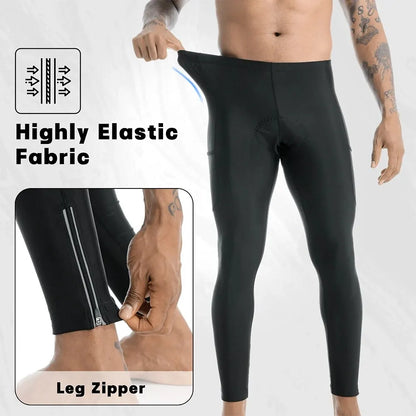 X-TIGER Winter Bike Pants 5D Gel Padded Cycling Tights Leggings Men's Outdoor Riding Mountain Road Bicycle Long Trousers