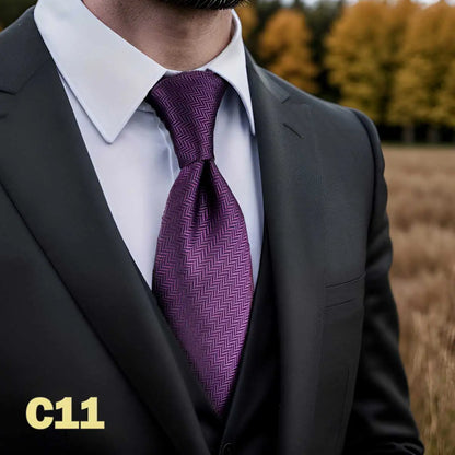 Purple Solid Red Mens Neckties Pink Fashion Ties for Male Party Dropshipping Wedding Gift