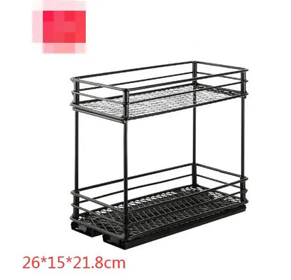 Kitchen Spice Racks Suit for Narrow Cabinet Drawer Pull-Out Seasoning Holder Rack with Track Spice Bottle Storage Organiziers