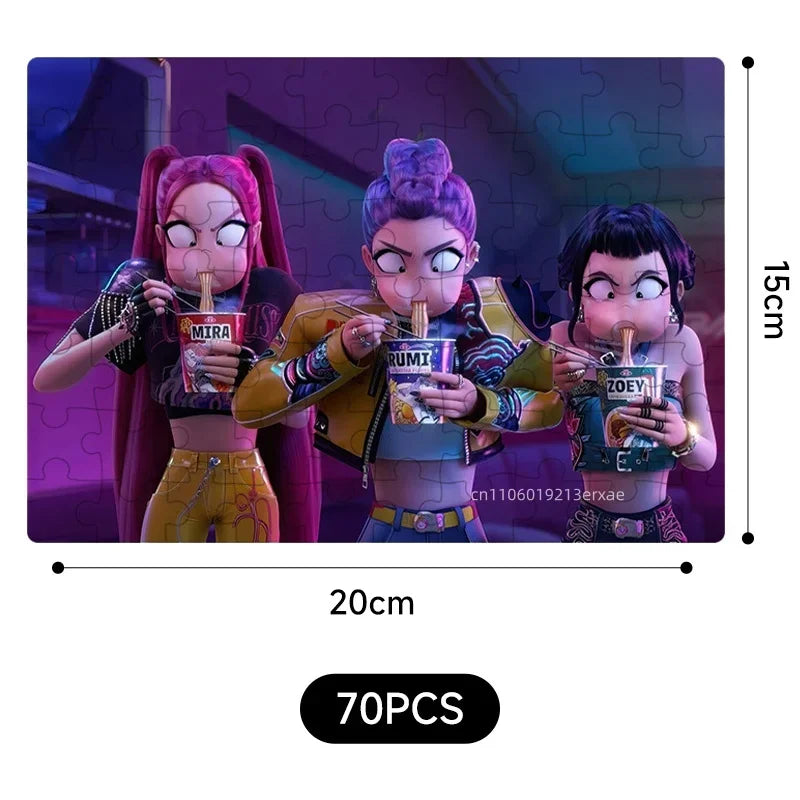 70/300PCS Wooden Jigsaw Puzzle Cool Cyberpunk Anime Family Interactive Game Collectible Gift for Adults Kids Teens Home Decor