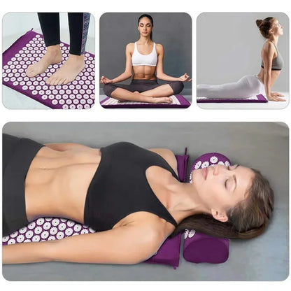 Massager Mat Shakti Mat Massage Yoga Mat Acupressure Relieve Stress Back Body Pain Spike Mat Acupuncture Massage Cushion