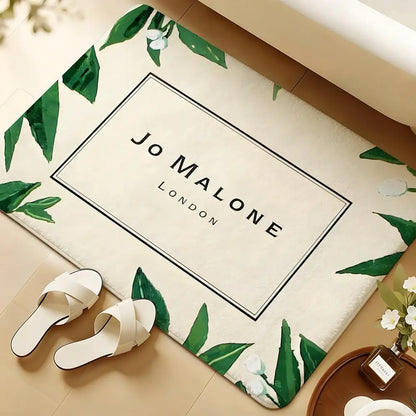 JO M-mALONE Makeup Brand Floor Mat Soft Flannel Rug Non-Slip Absorbent Mat For Bathroom Bedroom Home Decor