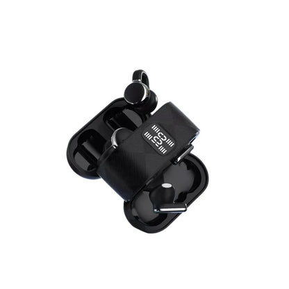 2in1 Ear-Clip in-Ear Couple Wireless Bluetooth Headphones LED Power Display Earphones Earbuds for Game Music