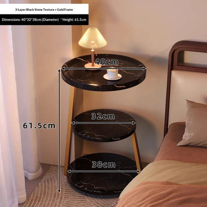 Coffee Table Vintage Multi Tier Small Round Side Table Bedside Nightstand Creative Designer Living Room Coffee Table Bedroom