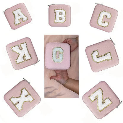New Creative Letter Jewelry Box Portable Travel Ring Necklace Stud Earrings Storage Box