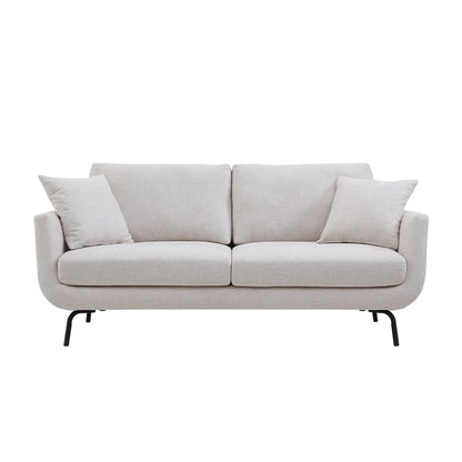 Furniture White Living Room 2 Seater Modern Nordic Scandinavian Upholstery Small Comfy High Quality
