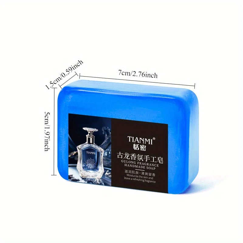 2PCS men's cologne soap, three in one for washing hair, face, and bath, cleanses and bathes the whole body, moisturizes