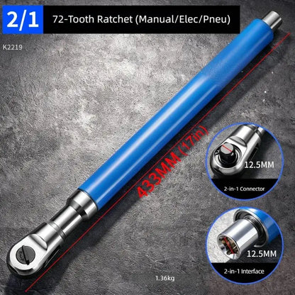 High Accuracy Ratchet Wrench With 72 Teeth And Ergonomic Handle For Professional Mechanics And DIY Automobile Maintenance M4YD