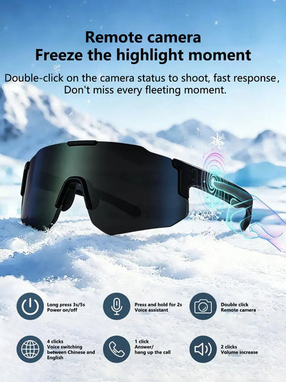 Lenovo D17 Smart Cycling Glasses Headphones Phone Calls Music Touch Controls And UV Protection Cool Sunglasses New