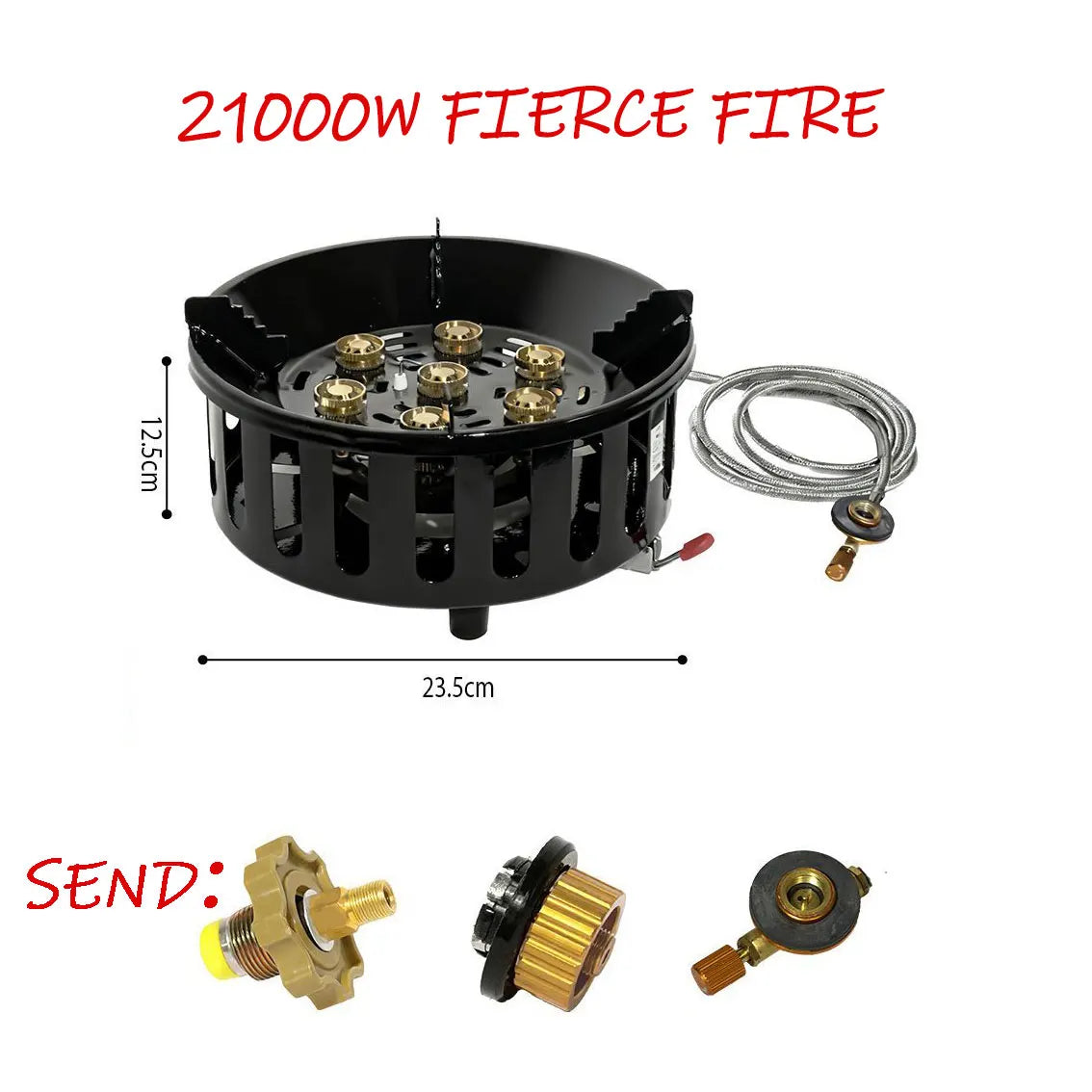 21000W Seven Star Stove Outdoor Portable Card Stove Outdoor Stove Camping Cookware Windproof and Fierce Fire Gas Stove Gas Stove