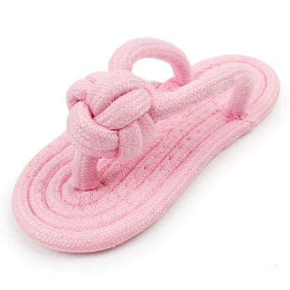 Pet Cotton Rope Slipper Knot Toy For Small Dogs Interactive Chew Toy Dental Clean Teeth Grind Tartar Control Non Toxic Dog Toys