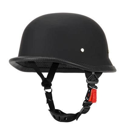 Motorcycle Half Helmet German Leather Vintage Helmet Casco Moto Motorcycle Open Face Helmet Biker Pilot DOT Certification S-XXL