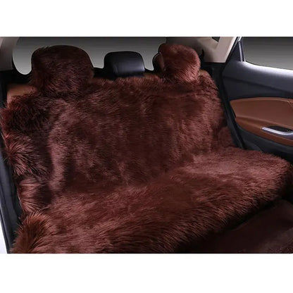 Car Seat Cover Faux Fur Warm Car Seat Cover Faux Plush Black Cute Fundas Coche Asiento Universal Decorative Accessories