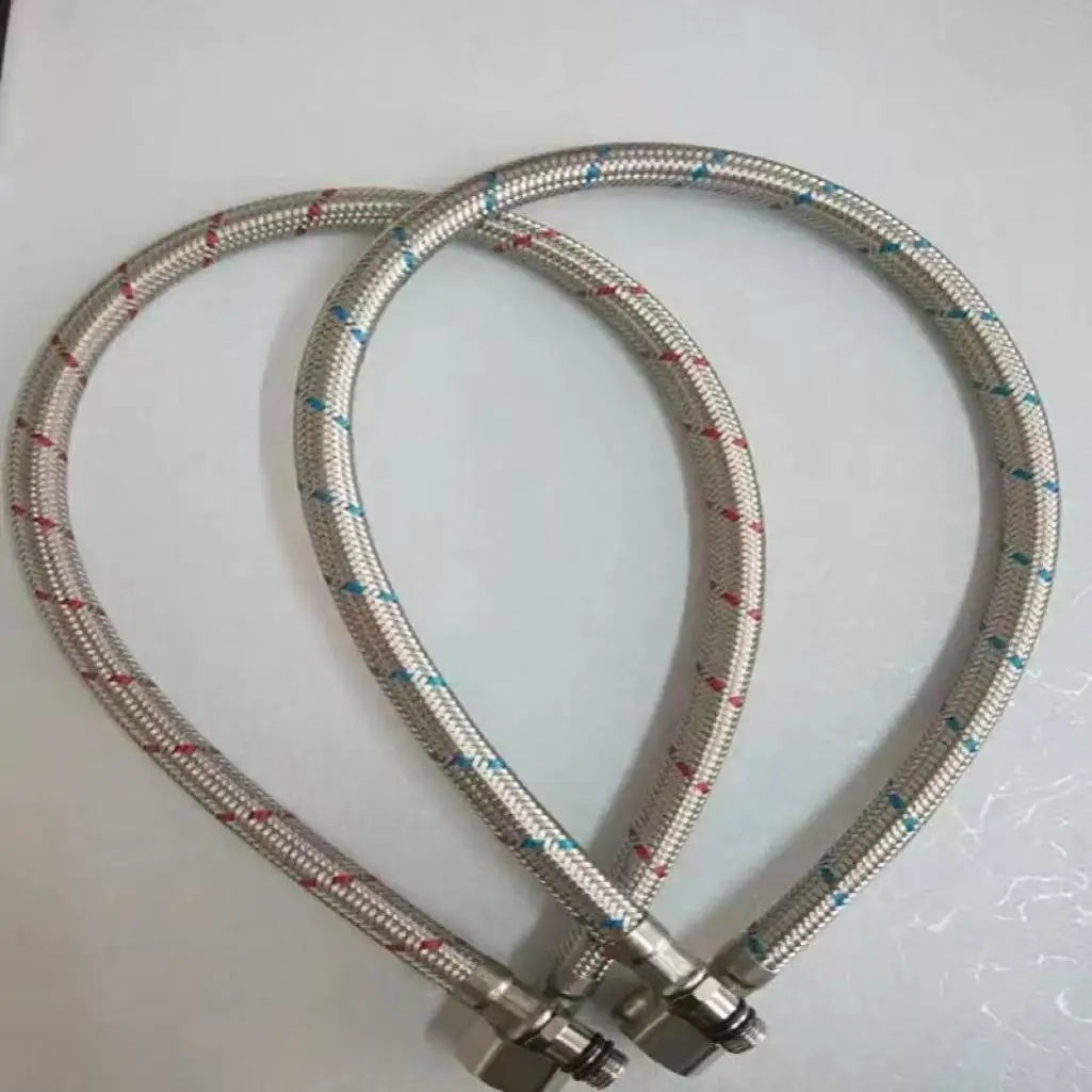 G1/2 G3/8 G9/16 50cm 1 pair Stainless Steel Flexible Plumbing Pipes Cold Hot mixer Faucet Water supply pipe Hoses bathroom part