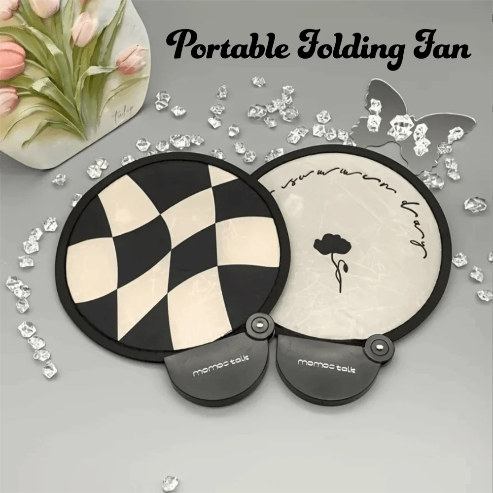 Portable Handheld Folding Fan with Storage Bag Compact And Portable Suitable for Outdoor Activities in Summer
