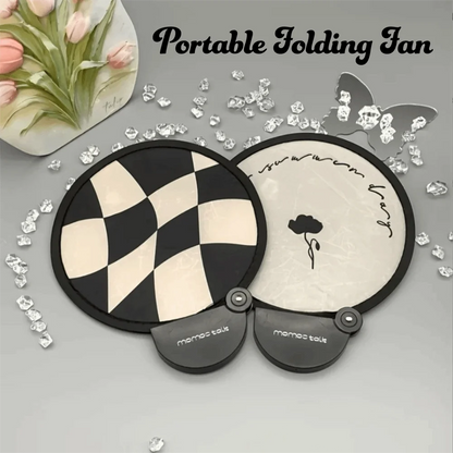 Portable Handheld Folding Fan with Storage Bag Compact And Portable Suitable for Outdoor Activities in Summer