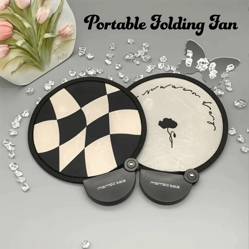 Portable Handheld Folding Fan with Storage Bag Compact And Portable Suitable for Outdoor Activities in Summer