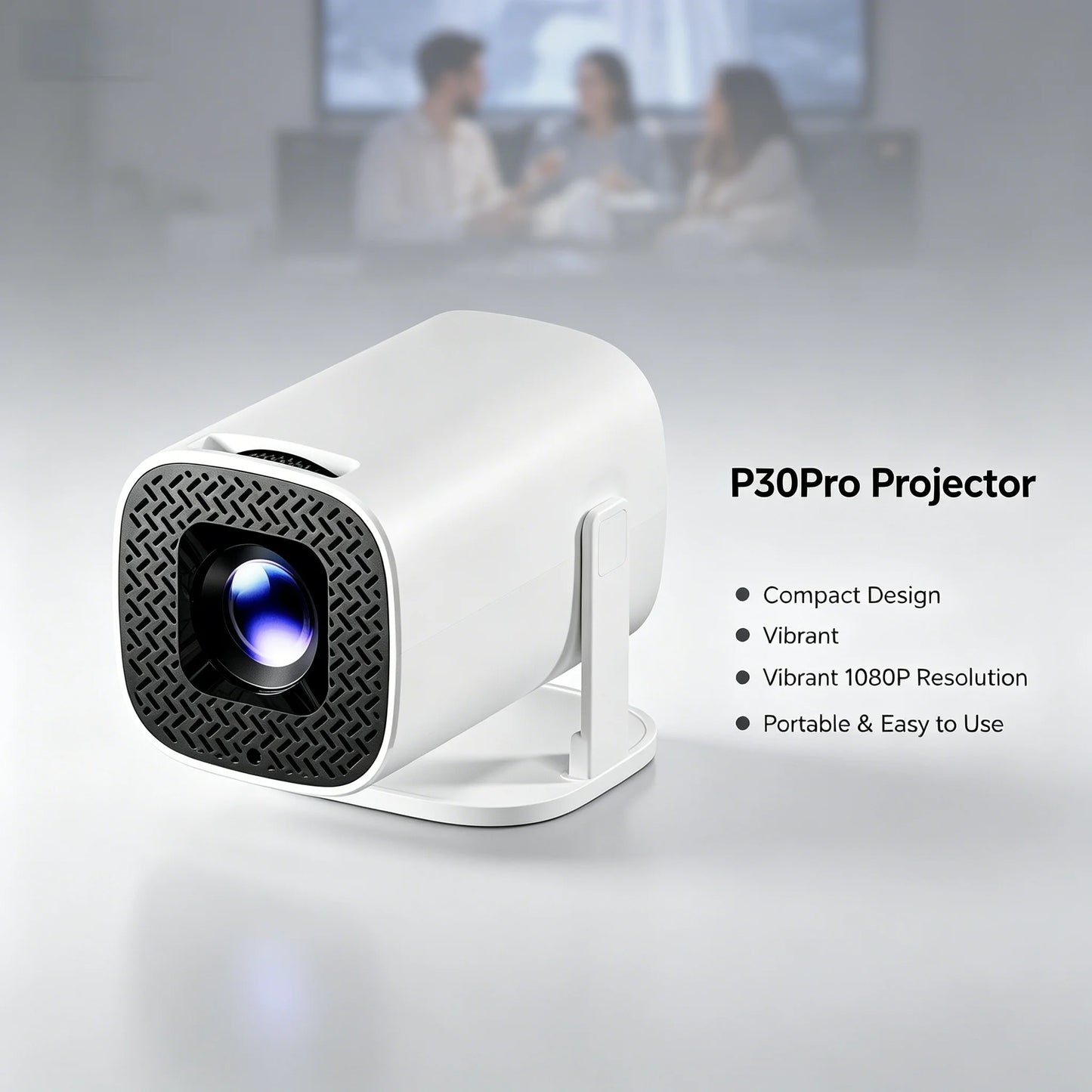 P30PRO Home Theater Projector Android 11 WIFI 6 Native 720P With Speakers Portable Cinema Outdoor Projector