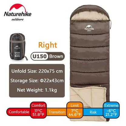 Naturehike Warm Sleeping Bag Ultralight Waterproof Splicable Double Sleeping Quilt Outdoor Winter Envelope Sleeping Bags
