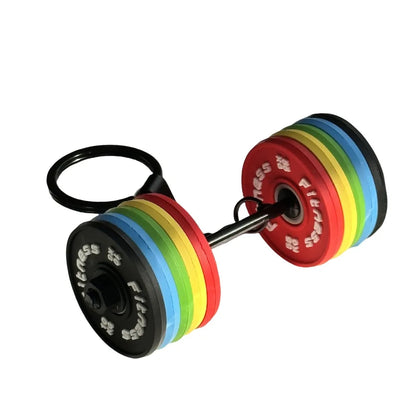 Novelty PVC Mini Barbell Keychain Barbell Sheet Detachable Dumbbell Keychain Fitness Equipment Accessories Bag Pendant Girl