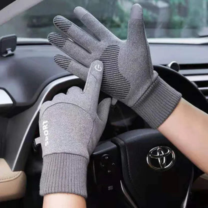 Cycling gloves Warm Full Fingers Waterproof Cycling Outdoor Sports Running Motorcycle Ski Touch Screen Fleece Gloves