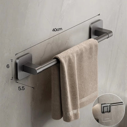 Bathroom Towel Holder Slipper Rack Holder Without Drilling Wall Mounted Towel Shelf   Towel Bar Kitchen Bathroom Accessories