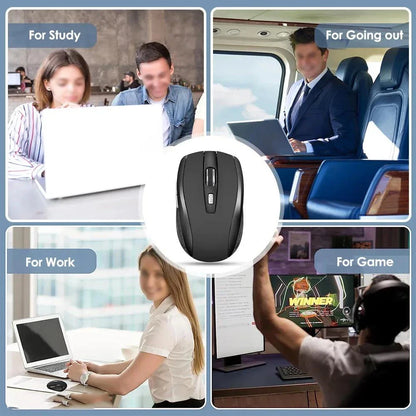 2.4G Wireless Mouse 2.4Ghz Gaming Mouse Ergonomic Design Wireless Mouse Slim Mini Noiseless Mice DPI1600 For Macbook PC Laptops