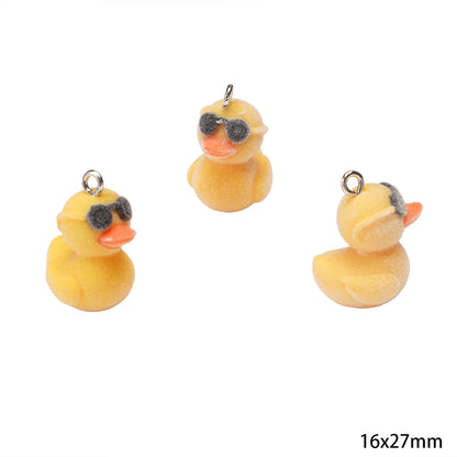 1Pcs 3D Flocking Resin Charms Cartoon Animal Pendant for Necklace Earrings Keychain Making DIY Jewelry Accessories Wholesale