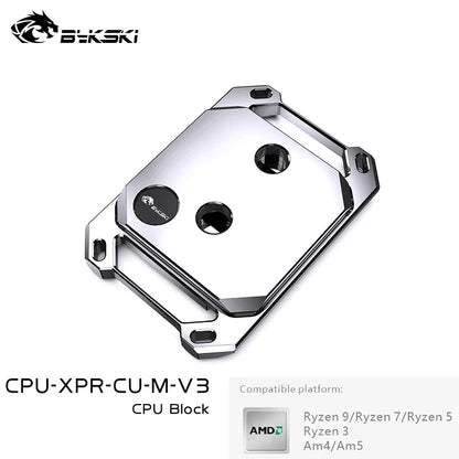 Bykski CPU Block Use for INTEL LGA115X 1200 1700 2011/AMD Ryzen 3/5/7 X470 X570 Water Cooler Radiator CPU-XPR-CU-I/M-V3
