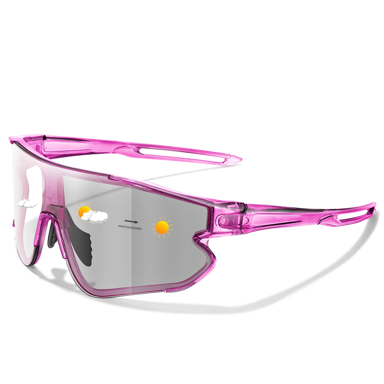 Men Women Photochromic Motorcycle Glasses Outdoor Sports Big Frame Windproof Cycling Running Hiking Goggles
