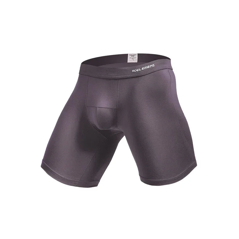 Men's sports extended leg underwear Modal boxers running anti-wear leg quick dry long boxer shorts