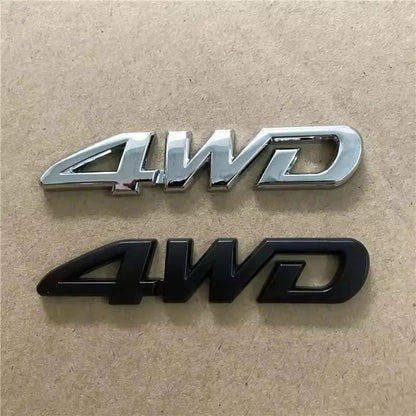 1X 4WD Metal Sticker 3D Chrome Emblem Badge Decal Car Styling for CRV Accord Civic Grand Vitara Swift SX4 Sticker